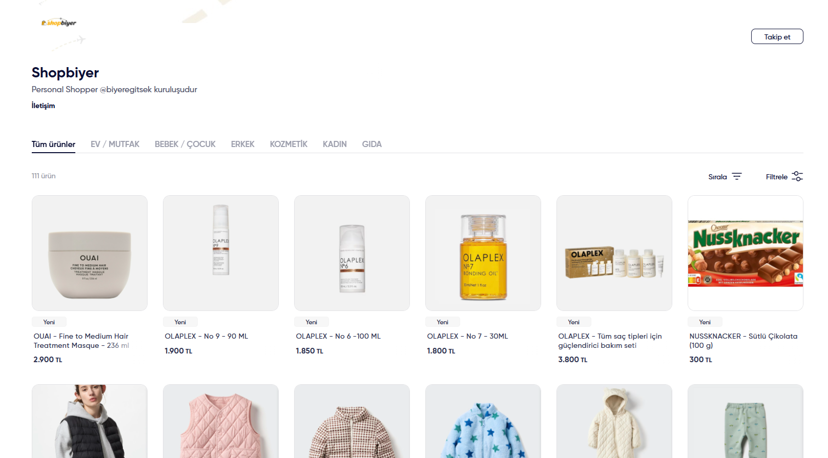 Shopbiyer’e sipariş ver