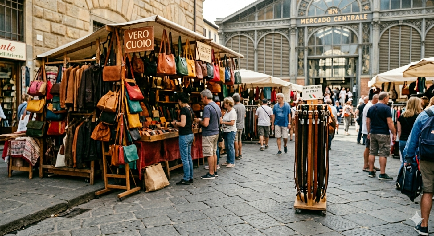 Floransa’da Deri Mağazaları